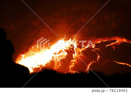 エルタ アレ火山の写真素材