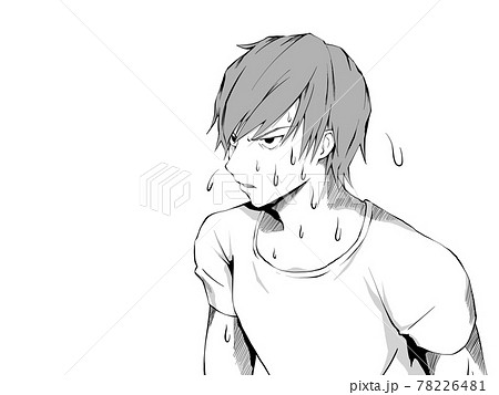 ショートヘアー 短髪 ショートヘア 真剣のイラスト素材