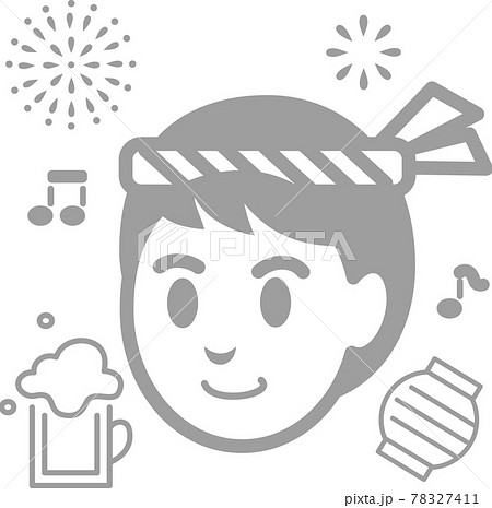 ねじりはちまきのイラスト素材