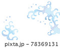 和風海の波しぶき装飾イラスト素材セットのイラスト素材
