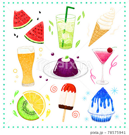 イラスト ドリンク ジュース かわいいのイラスト素材
