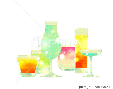 カクテル 酒 飲物 おしゃれのイラスト素材