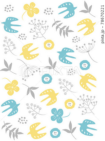 北欧柄 メッセージカードのイラスト素材