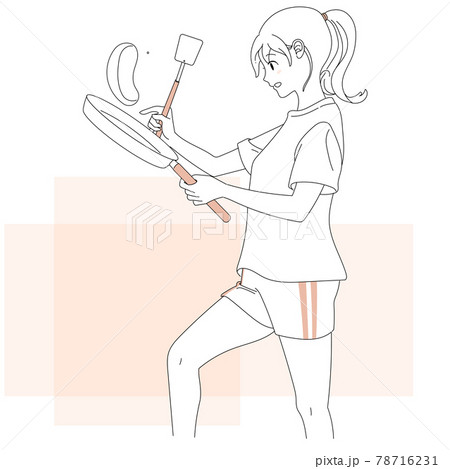女性 夏 薄着 美脚のイラスト素材