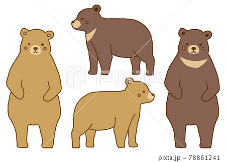 くま クマ 熊 デフォルメのイラスト素材