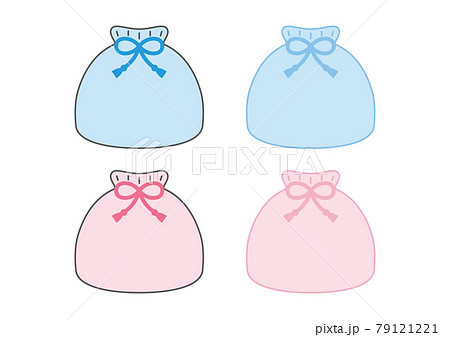 巾着袋のイラスト素材