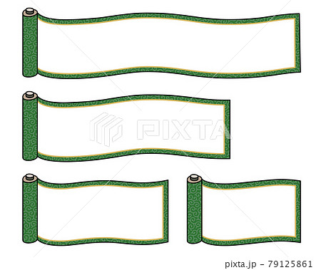 巻き物 縦のイラスト素材