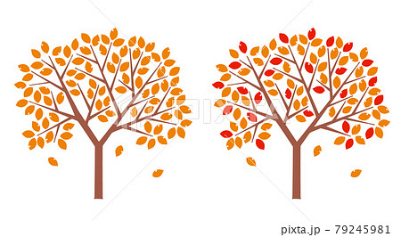 秋 木 樹木 紅葉のイラスト素材 秋 木 樹木 紅葉のイラスト素材