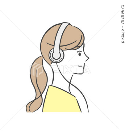 聴くのイラスト素材