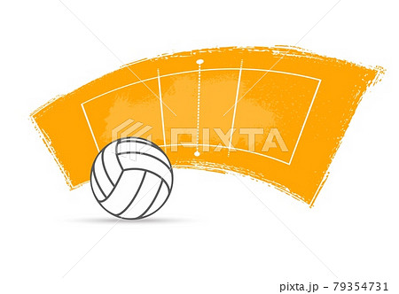 コート バレーコート 白色 バレーボールの写真素材