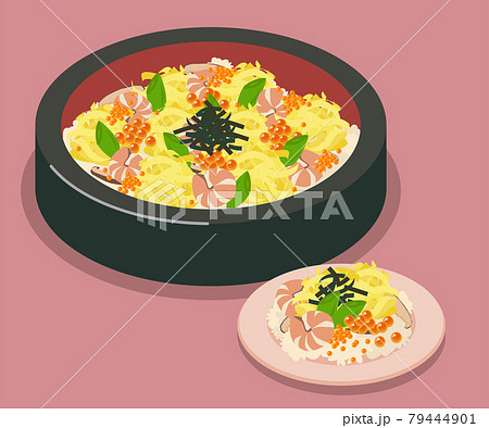 ちらし寿司のイラスト素材