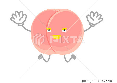 桃 キャラクターのイラスト素材 桃 キャラクターのイラスト素材