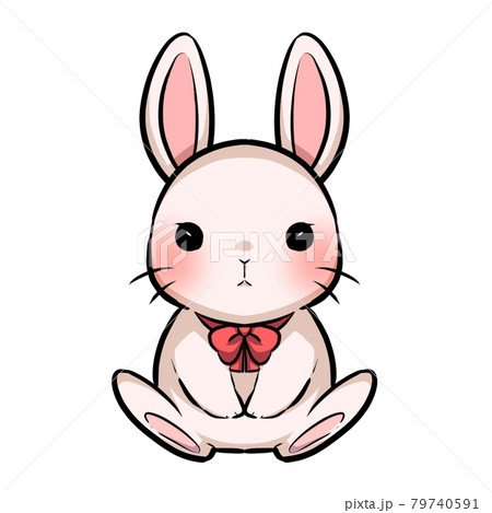 うさぎ ぬいぐるみ イラスト 動物のイラスト素材