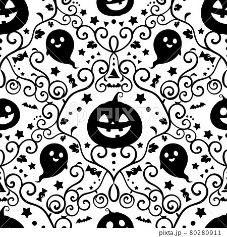 ハロウィン 模様 柄 壁紙のイラスト素材