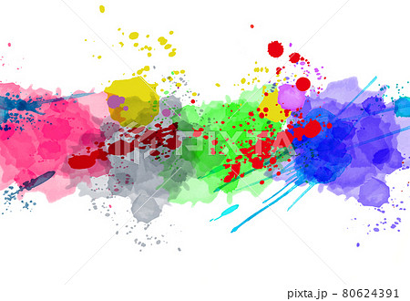 ペンキ 飛び散る 青 塗料のイラスト素材