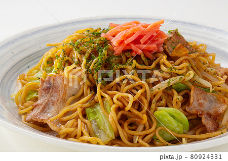 鉄板焼きそばの写真素材