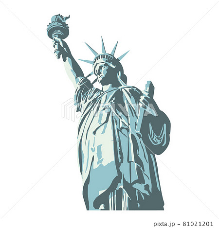 自由の女神 ニューヨーク シンボル アメリカのイラスト素材