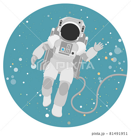 無重力 宇宙服 船外活動 宇宙飛行士のイラスト素材