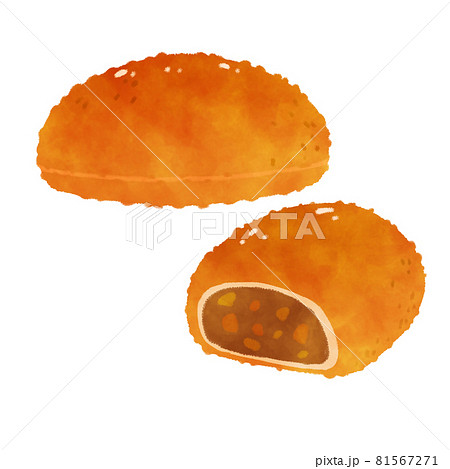 カレーパンのイラスト素材