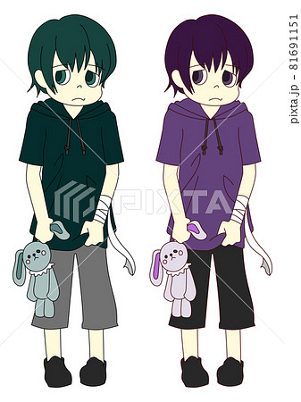 自傷のイラスト素材