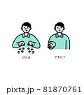 元気ですかと手話で会話する人イラスト素材のイラスト素材
