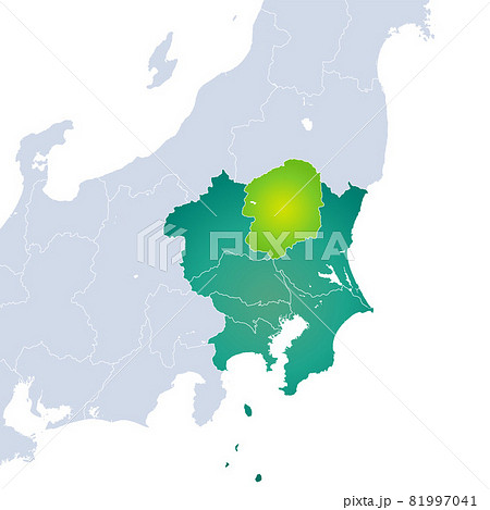 関東 地図 マップ ベクターのイラスト素材