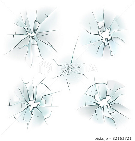 割れた鏡の写真素材