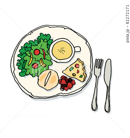 ワンプレートのイラスト素材