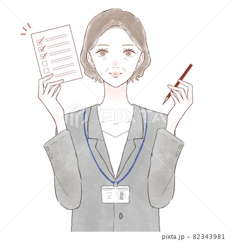 鉛筆 女性 笑顔 人物のイラスト素材 鉛筆 女性 笑顔 人物のイラスト素材