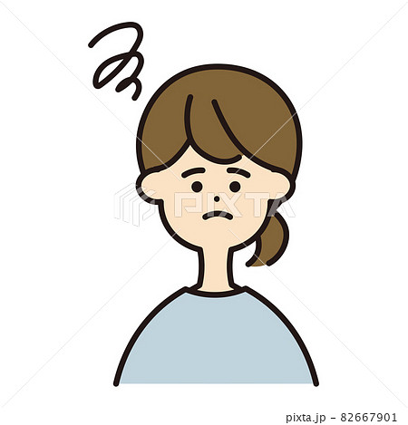 もやもや かわいいのイラスト素材