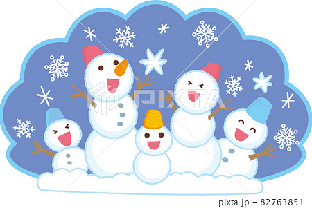 スノーマンのイラスト素材