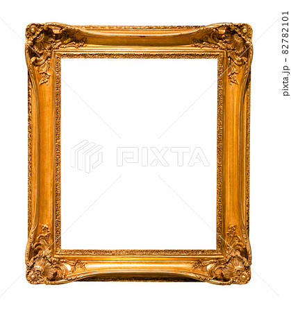 額縁 木製 金色 黄金色の写真素材 - PIXTA