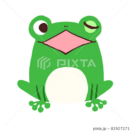 カエル キャラクターのイラスト素材