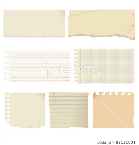 メモ用紙 紙 メモ 罫線のイラスト素材