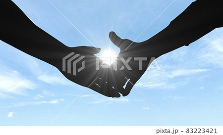 手を差し伸べる 手 イラストのイラスト素材