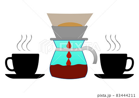 ドリップコーヒーメーカーのイラスト素材