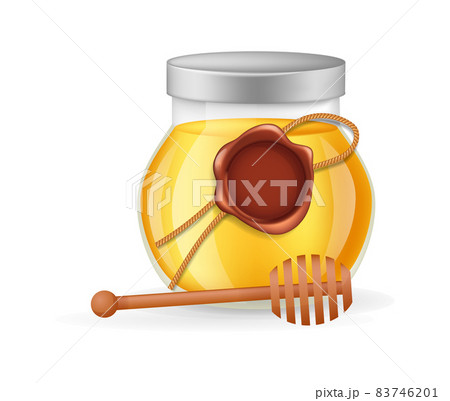 つぼ 壷 はちみつ 蜂蜜のイラスト素材