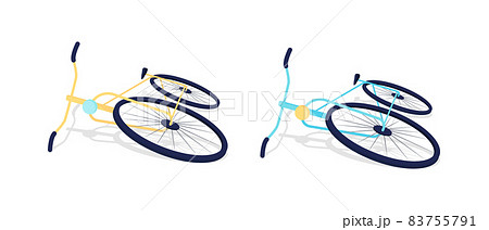 自転車 アイコン シルエット 簡単のイラスト素材