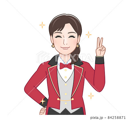 マジックショー イラストの写真素材