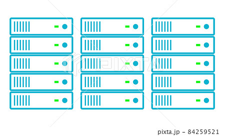 ラックマウント サーバのイラスト素材