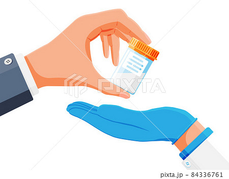 ベクトル コップ ビン 精子のイラスト素材