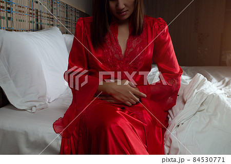 右わき腹の写真素材