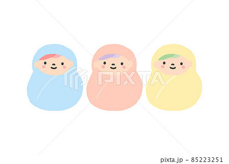 おくるみ 赤ちゃんのイラスト素材