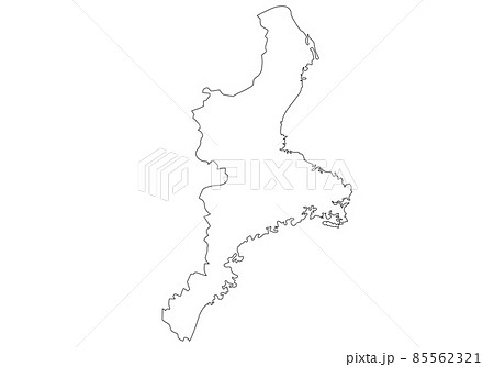 三重 三重県 地図 白地図のイラスト素材 三重 三重県 地図 白地図のイラスト素材