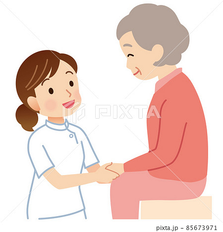 女性 看護師 リラックス くつろぐのイラスト素材