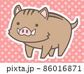 干支の亥年 いのししどし のイラストのイラスト素材