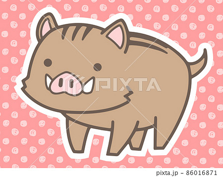 猪 いのしし 獣 干支のイラスト素材