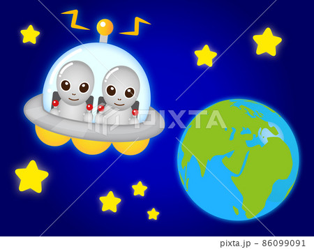 宇宙人 エイリアンのイラスト素材集 ピクスタ
