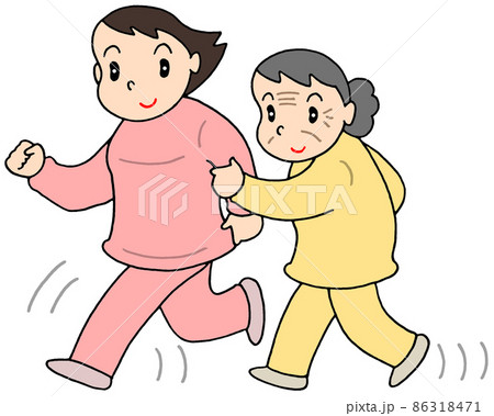 介護予防運動のイラスト素材