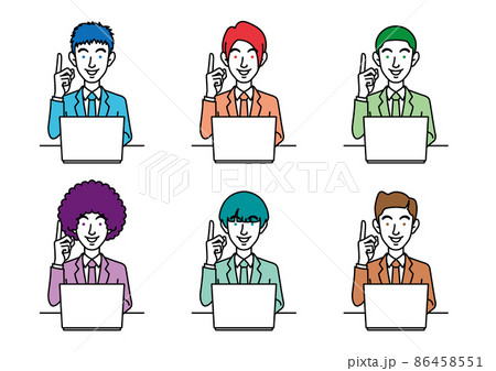 坊主頭のイラスト素材